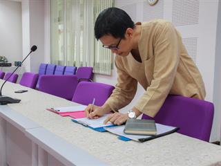 ผู้บริหาร,พบ,สาขาวิชา(สาขาวิชาภาษาจีน),ในการประชุมบุคลากรคณะศิลปศาสตร์,มหาวิทยาลัยพะเยา,,ครั้งที่,1/2561