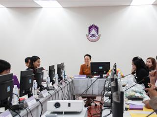 ผู้บริหาร,พบ,สาขาวิชา(สาขาวิชาภาษาฝรั่งเศส),ในการประชุมบุคลากรคณะศิลปศาสตร์,มหาวิทยาลัยพะเยา,ครั้งที่,1/2561