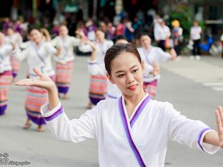 คณะศิลปศาสตร์,คณะรัฐศาสตร์และสังคมศาสตร์และวิทยาลัยการศึกษา,มหาวิทยาลัยพะเยา,ร่วมกับ,5,หน่วยงาน,และกว่า,14,ชุมชน,จัดประเพณีสืบสานวัฒนธรรมอันดีงามของจังหวัดพะเยา,“ประเพณีแห่ผ้าห่มพระธาตุจอมทอง”