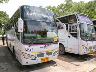 ม.พะเยา,ปรับโฉมรถโดยสาร,NGV,ใหม่,ติดเข็มขัดนิรภัยทุกที่นั่งเพื่อความปลอดภัยของผู้ใช้บริการ
