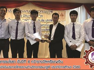การแข่งขันประกวดโครงงานด้านวิศวกรรมปฐพี,ประจำปีการศึกษา,2560