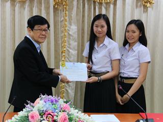 โครงการมอบเงินรางวัลและเกียรติบัตรนิสิตสหกิจศึกษา