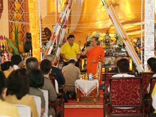 นายณรงค์ศักดิ์,โอสถธนากร,,ผู้ว่าราชการจังหวัดพะเยา,ในพิธีสืบชะตาต้อนรับการเข้ารับตำแหน่งผู้ว่าฯคนใหม่