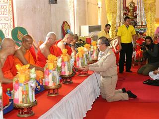นายณรงค์ศักดิ์,โอสถธนากร,,ผู้ว่าราชการจังหวัดพะเยา,ในพิธีสืบชะตาต้อนรับการเข้ารับตำแหน่งผู้ว่าฯคนใหม่