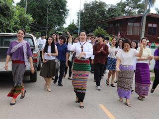 มหาวิทยาลัยพะเยา,ถวายเทียนพรรษา,วัดแม่กาหลวง,จ.พะเยา,เนื่องในวันเข้าพรรษา,ประจำปี,2561