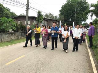 มหาวิทยาลัยพะเยา,ถวายเทียนพรรษา,วัดแม่กาหลวง,จ.พะเยา,เนื่องในวันเข้าพรรษา,ประจำปี,2561