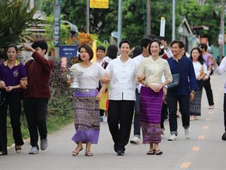 มหาวิทยาลัยพะเยา,ถวายเทียนพรรษา,วัดแม่กาหลวง,จ.พะเยา,เนื่องในวันเข้าพรรษา,ประจำปี,2561