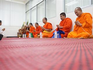 ศูนย์บรรณสารและสื่อการศึกษา,มหาวิทยาลัยพะเยา,จัดพิธีทำบุญประจำปี,2561
