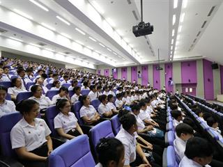 คณะวิทยาการจัดการและสารสนเทศศาสตร์,มหาวิทยาลัยพะเยา,,ดำเนินโครงการวันปฐมนิเทศนิสิตใหม่,ประจำปีการศึกษา,2561