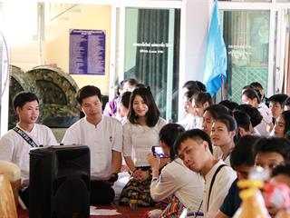 คณะวิทยาการจัดการและสารสนเทศศาสตร์,มหาวิทยาลัยพะเยา,ดำเนินโครงการทำนุบำรุงศิลปวัฒนธรรม,กิจกรรมถวายเทียนพรรษา,ปีการศึกษา,2561
