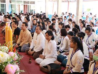 คณะวิทยาการจัดการและสารสนเทศศาสตร์,มหาวิทยาลัยพะเยา,ดำเนินโครงการทำนุบำรุงศิลปวัฒนธรรม,กิจกรรมถวายเทียนพรรษา,ปีการศึกษา,2561