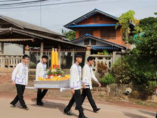 คณะวิทยาการจัดการและสารสนเทศศาสตร์,มหาวิทยาลัยพะเยา,ดำเนินโครงการทำนุบำรุงศิลปวัฒนธรรม,กิจกรรมถวายเทียนพรรษา,ปีการศึกษา,2561