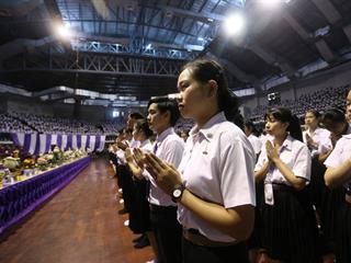 คณบดีคณะทันตแพทยศาสตร์ร่วมพิธีไหว้ครู,มหาวิทยาลัยพะเยา,ประจำปี,2561