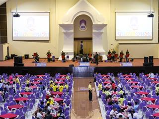 มหาวิทยาลัยพะเยา,ให้การต้อนรับคณะผู้ร่วมงานรวมใจเป็นหนึ่งเดียว,United,as,one,กว่า,3,260,คน,โดยจังหวัดพะเยา,เป็นเจ้าภาพจัดเลี้ยงอาหารกลางวัน