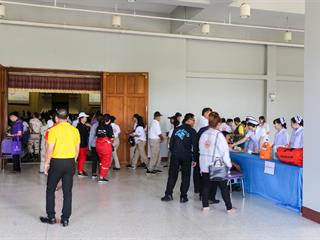 มหาวิทยาลัยพะเยา,ให้การต้อนรับคณะผู้ร่วมงานรวมใจเป็นหนึ่งเดียว,United,as,one,กว่า,3,260,คน,โดยจังหวัดพะเยา,เป็นเจ้าภาพจัดเลี้ยงอาหารกลางวัน