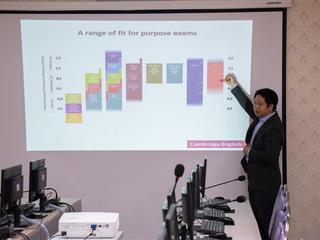 คณะศิลปศาสตร์,มหาวิทยาลัยพะเยา,ให้การต้อนรับ,Cambridge,Assessment,English,เพื่อรับฟังการนำเสนอชุดทดสอบภาษาอังกฤษสำหรับมหาวิทยาลัย,และหลักสูตรการฝึกอบรมครูภาษาอังกฤษ