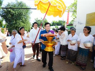 มหาวิทยาลัยพะเยา,ทำบุญถวายผ้ากฐินมหาวิทยาลัยพะเยา,ประจำปี,2561,ณ,วัดบ้านโซ้,จ.พะเยา