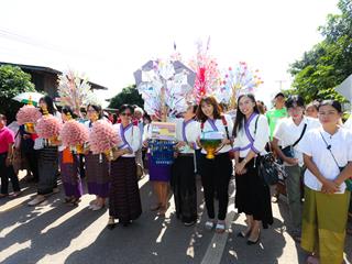 มหาวิทยาลัยพะเยา,ทำบุญถวายผ้ากฐินมหาวิทยาลัยพะเยา,ประจำปี,2561,ณ,วัดบ้านโซ้,จ.พะเยา