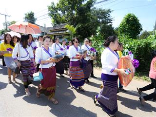 มหาวิทยาลัยพะเยา,ทำบุญถวายผ้ากฐินมหาวิทยาลัยพะเยา,ประจำปี,2561,ณ,วัดบ้านโซ้,จ.พะเยา