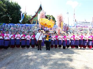 มหาวิทยาลัยพะเยา,ทำบุญถวายผ้ากฐินมหาวิทยาลัยพะเยา,ประจำปี,2561,ณ,วัดบ้านโซ้,จ.พะเยา