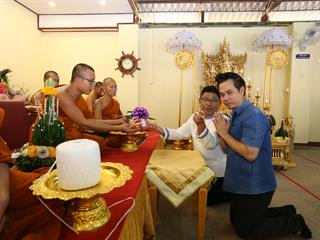 มหาวิทยาลัยพะเยา,ทำบุญถวายผ้ากฐินมหาวิทยาลัยพะเยา,ประจำปี,2561,ณ,วัดบ้านโซ้,จ.พะเยา