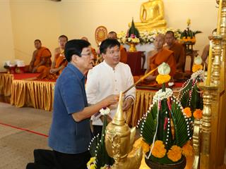 มหาวิทยาลัยพะเยา,ทำบุญถวายผ้ากฐินมหาวิทยาลัยพะเยา,ประจำปี,2561,ณ,วัดบ้านโซ้,จ.พะเยา