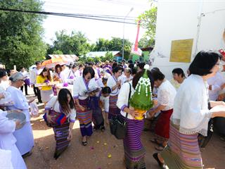 มหาวิทยาลัยพะเยา,ทำบุญถวายผ้ากฐินมหาวิทยาลัยพะเยา,ประจำปี,2561,ณ,วัดบ้านโซ้,จ.พะเยา