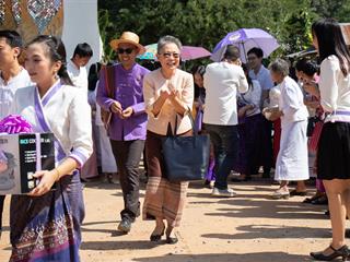 คณะศิลปศาสตร์,ร่วมทำบุญถวายผ้ากฐินมหาวิทยาลัยพะเยา,ประจำปี,2561,ณ,วัดบ้านโซ้,จ.พะเยา
