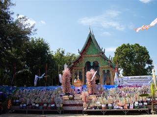 คณะศิลปศาสตร์,ร่วมทำบุญถวายผ้ากฐินมหาวิทยาลัยพะเยา,ประจำปี,2561,ณ,วัดบ้านโซ้,จ.พะเยา