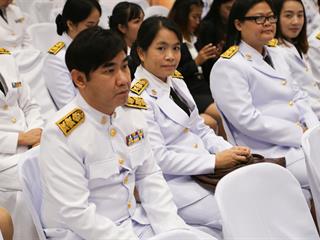 มหาวิทยาลัยพะเยา,วางพานพุ่มดอกไม้สด,เนื่องใน,“วันพระบิดาแห่งฝนหลวง”ประจำปี,2561,น้อมรำลึกในพระมหากรุณาธิคุณของ,พระบาทสมเด็จพระปรมินทรมหาภูมิพลอดุลยเดช,บรมนาถบพิตร,ณ,ศาลาประชาคม,จังหวัดพะเยา