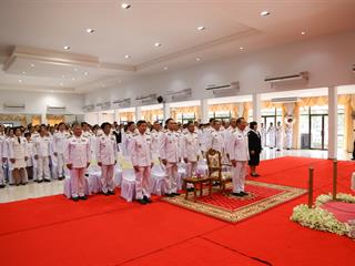 มหาวิทยาลัยพะเยา,วางพานพุ่มดอกไม้สด,เนื่องใน,“วันพระบิดาแห่งฝนหลวง”ประจำปี,2561,น้อมรำลึกในพระมหากรุณาธิคุณของ,พระบาทสมเด็จพระปรมินทรมหาภูมิพลอดุลยเดช,บรมนาถบพิตร,ณ,ศาลาประชาคม,จังหวัดพะเยา