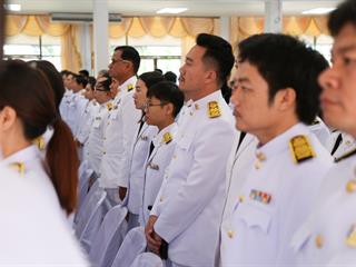 มหาวิทยาลัยพะเยา,วางพานพุ่มดอกไม้สด,เนื่องใน,“วันพระบิดาแห่งฝนหลวง”ประจำปี,2561,น้อมรำลึกในพระมหากรุณาธิคุณของ,พระบาทสมเด็จพระปรมินทรมหาภูมิพลอดุลยเดช,บรมนาถบพิตร,ณ,ศาลาประชาคม,จังหวัดพะเยา