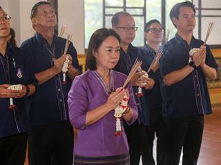 อธิการบดีนำทีมคณะผู้บริหารชุดใหม่,เข้าสักการะสิ่งศักดิ์สิทธิ์ภายในมหาวิทยาลัยพะเยาเพื่อความเป็นสิริมงคล