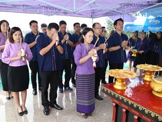 อธิการบดีนำทีมคณะผู้บริหารชุดใหม่,เข้าสักการะสิ่งศักดิ์สิทธิ์ภายในมหาวิทยาลัยพะเยาเพื่อความเป็นสิริมงคล