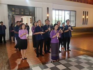 อธิการบดีนำทีมคณะผู้บริหารชุดใหม่,เข้าสักการะสิ่งศักดิ์สิทธิ์ภายในมหาวิทยาลัยพะเยาเพื่อความเป็นสิริมงคล