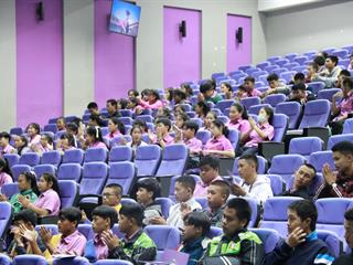 คณะวิทยาการจัดการและสารสนเทศศาสตร์,ร่วมกับมหาวิทยาลัยพะเยา,,ต้อนรับคณะครูและนักเรียนโรงเรียนเชียงของวิทยาคม,อำเภอเชียงของ,จังหวัดเชียงราย