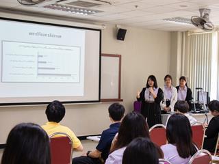สาขาวิชาภาษาจีน,คณะศิลปศาสตร์,มหาวิทยาลัยพะเยา,จัดกิจกรรม,นำเสนอผลงานนิสิตชั้นปีที่,3,ในรายวิชาระเบียบวิธีวิจัย,รหัสวิชา,142398