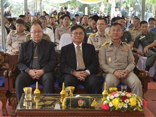 ผู้บริหารมหาวิทยาลัยพะเยาร่วมเป็นเกียรติในงานวันสถาปนาหน่วย,กองพันทหารปืนใหญ่ที่,17,,กองพลทหารราบที่,17,ครบรอบปีที่,39