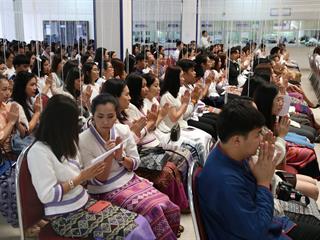 มหาวิทยาลัยพะเยา,จัดพิธีทำบุญเนื่องในวันขึ้นปีใหม่,2562