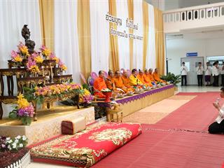 มหาวิทยาลัยพะเยา,จัดพิธีทำบุญเนื่องในวันขึ้นปีใหม่,2562