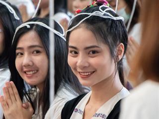 คณะศิลปศาสตร์,เข้าร่วมพิธีทำบุญเนื่องในโอกาสวันขึ้นปีใหม่,2562,“ฮ่วมบุญ,ขึ้นปีใหม่,ฮ้อยดวงใจ,จาว,ม.พะเยา”