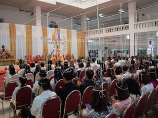 คณะศิลปศาสตร์,เข้าร่วมพิธีทำบุญเนื่องในโอกาสวันขึ้นปีใหม่,2562,“ฮ่วมบุญ,ขึ้นปีใหม่,ฮ้อยดวงใจ,จาว,ม.พะเยา”