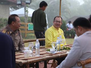 มหาวิทยาลัยพะเยา,เข้าร่วมจิบกาแฟยามเช้า,ร่วมกับผู้ว่าราชการจังหวัดพะเยาและคณะผู้บริหารจังหวัดพะเยา