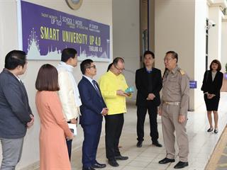 อธิการบดีมหาวิทยาลัยพะเยา,พร้อมคณะผู้บริหาร,ต้อนรับผู้ว่าราชการจังหวัดพะเยาพร้อมผู้บริหาร,ในโอกาสแสดงความยินดีในการเข้ารับตำแหน่งอธิการบดีมหาวิทยาลัยพะเยา