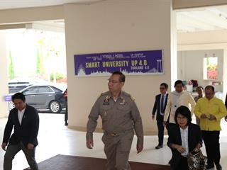 อธิการบดีมหาวิทยาลัยพะเยา,พร้อมคณะผู้บริหาร,ต้อนรับผู้ว่าราชการจังหวัดพะเยาพร้อมผู้บริหาร,ในโอกาสแสดงความยินดีในการเข้ารับตำแหน่งอธิการบดีมหาวิทยาลัยพะเยา
