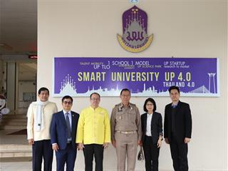 อธิการบดีมหาวิทยาลัยพะเยา,พร้อมคณะผู้บริหาร,ต้อนรับผู้ว่าราชการจังหวัดพะเยาพร้อมผู้บริหาร,ในโอกาสแสดงความยินดีในการเข้ารับตำแหน่งอธิการบดีมหาวิทยาลัยพะเยา