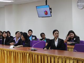 คณาจารย์และนิสิต,วิทยาลัยการจัดการกรุงเทพ,มหาวิทยาลัยพะเยา,เข้าเยี่ยมศูนย์บรรณสารและสื่อการศึกษา