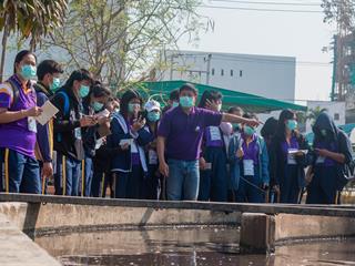 นิสิต,SEEN,ได้เข้าศึกษาดูงานระบบบำบัดน้ำเสีย,ของโรงพยาบาลพะเยา,จังหวัดพะเยา