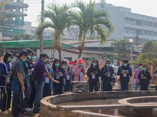 นิสิต,SEEN,ได้เข้าศึกษาดูงานระบบบำบัดน้ำเสีย,ของโรงพยาบาลพะเยา,จังหวัดพะเยา