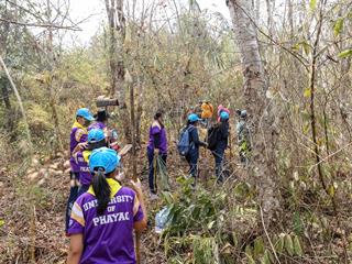จิตอาสา,ม.พะเยา,ร่วมสร้างแนวกันไฟ,“วนอุทยานร่องคำหลวง”